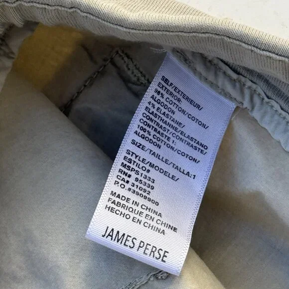 James Perse Stretch Poplin Zip Pocket Pant - Paste Pigment Size 1 (30"-32") - Picture 4 of 16